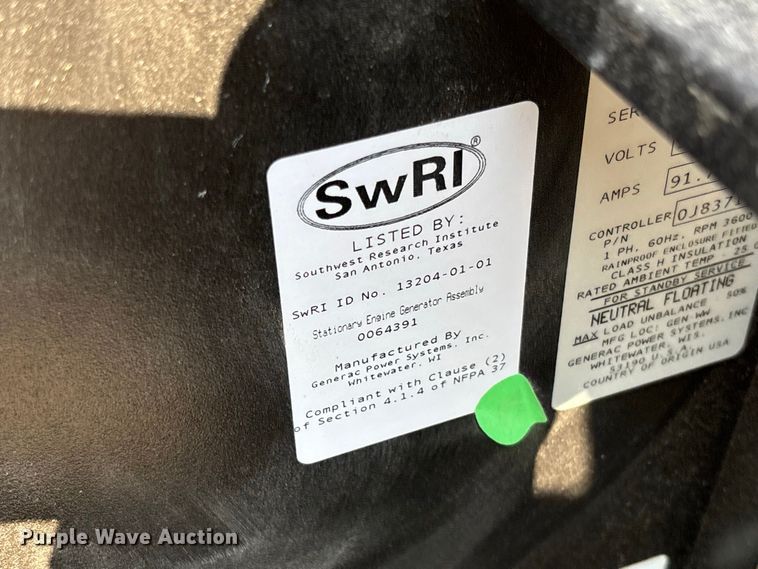 image for item DZ4492 Generac 0064391 generator