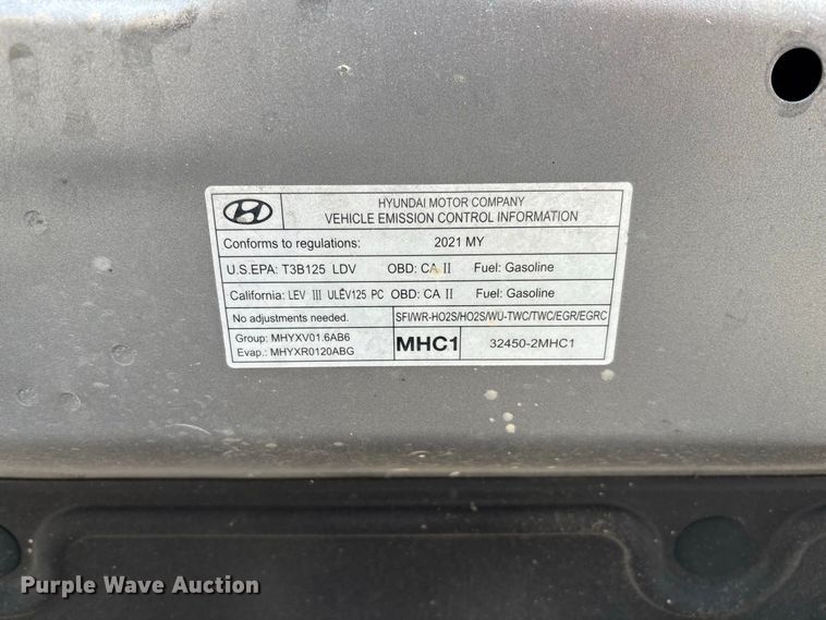 image for item DZ4514 2021 Hyundai Accent 