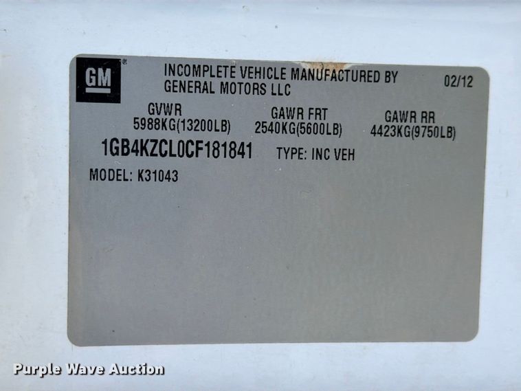 image for item ED5459 2012 Chevrolet Silverado 3500HD Crew Cab pickup truck