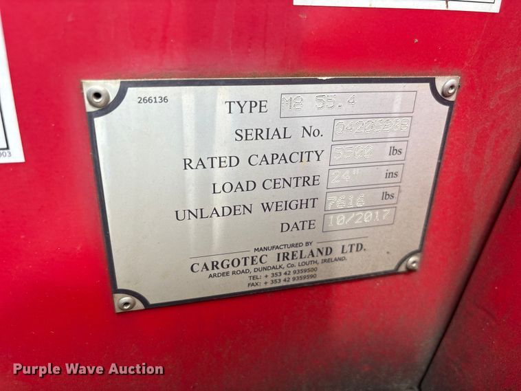 image for item EF1298 2017 Moffett M8 55.4 forklift