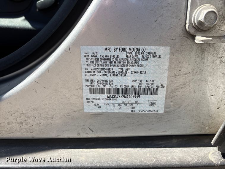 image for item EL2571 2021 Ford Ecosport SUV