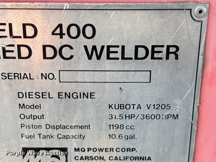 image for item EO4436 Multiquip BLW-400SSW welder/generator