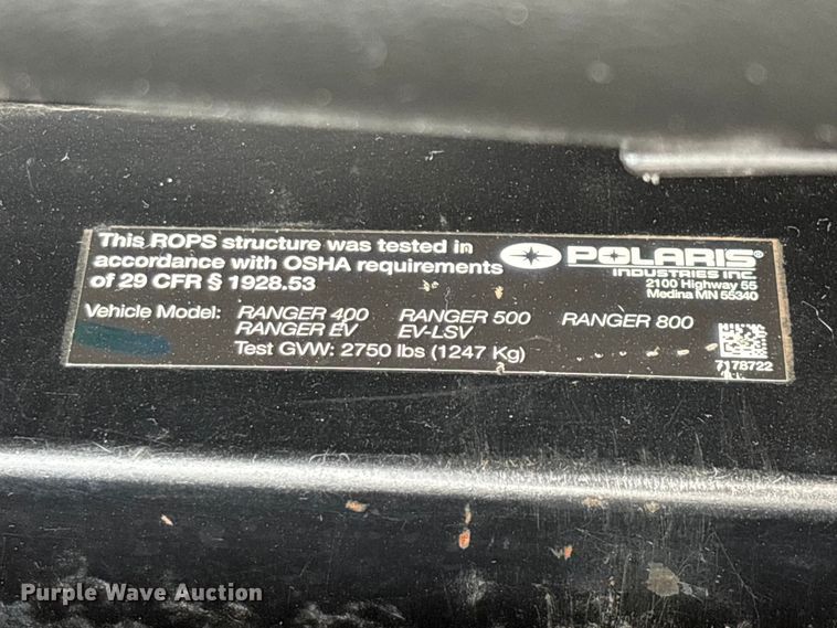image for item EO4437 2013 Polaris Ranger utility vehicle