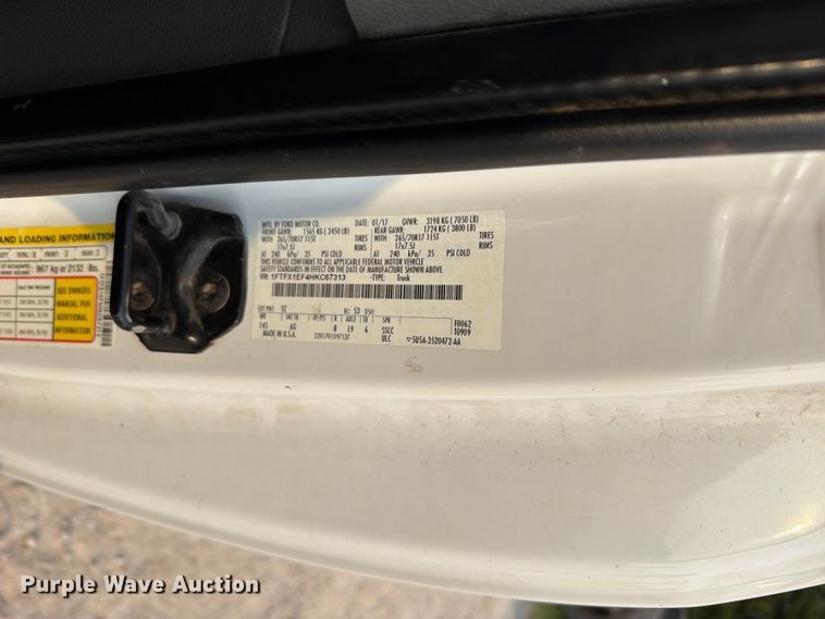 image for item EO8670 2017 Ford F150 Ext. Cab pickup truck
