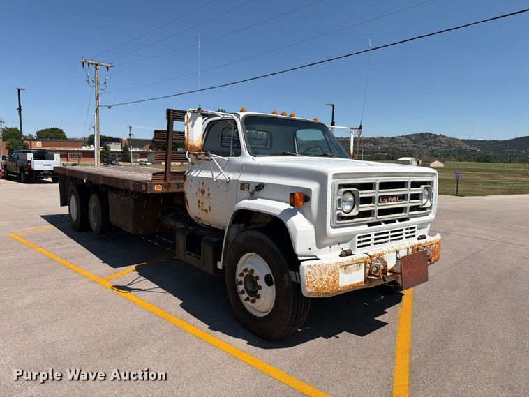 image for item ER1892 1985 GMC C7 flatbed truck