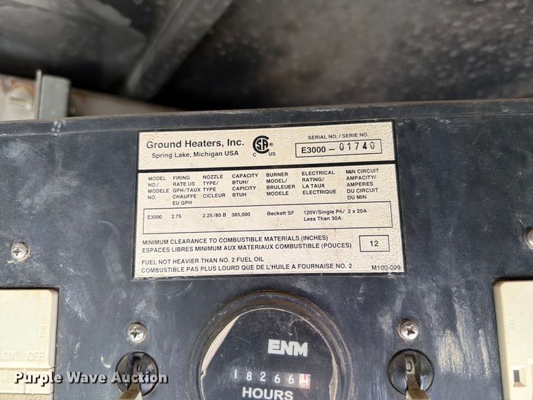 image for item ER1980 2004 Ground Heater E3000 ground heater
