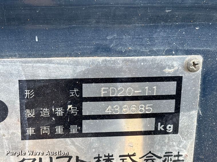 image for item ER3150 Komatsu FD20-11 forklift