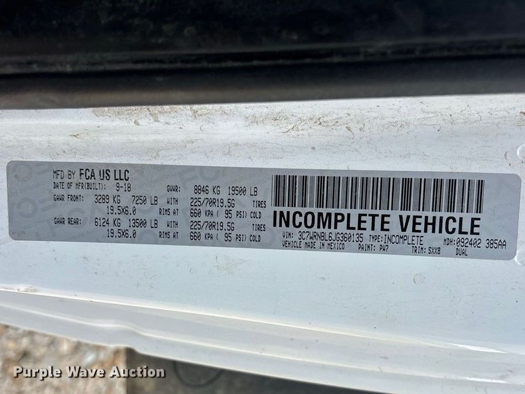 image for item ER3182 2018 RAM 5500 utility / service truck