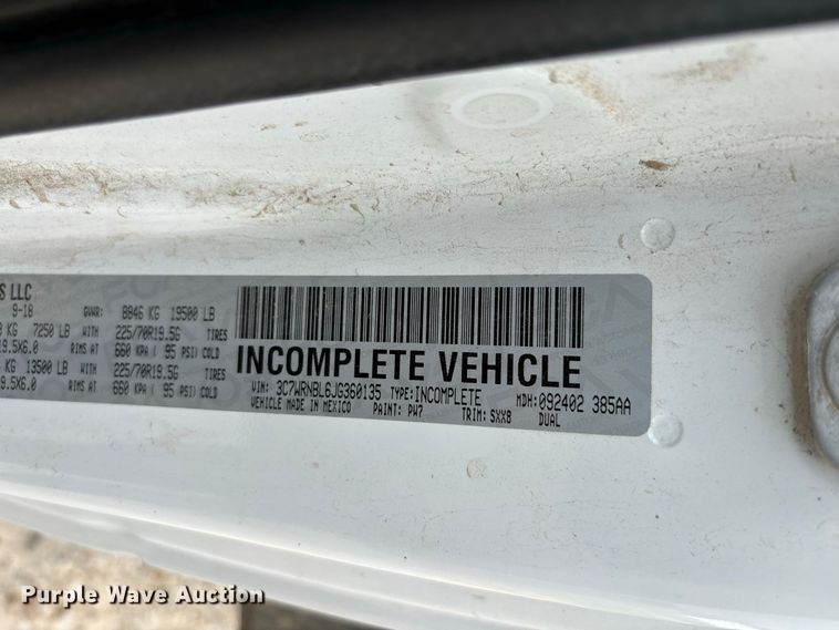 image for item ER3182 2018 RAM 5500 utility / service truck