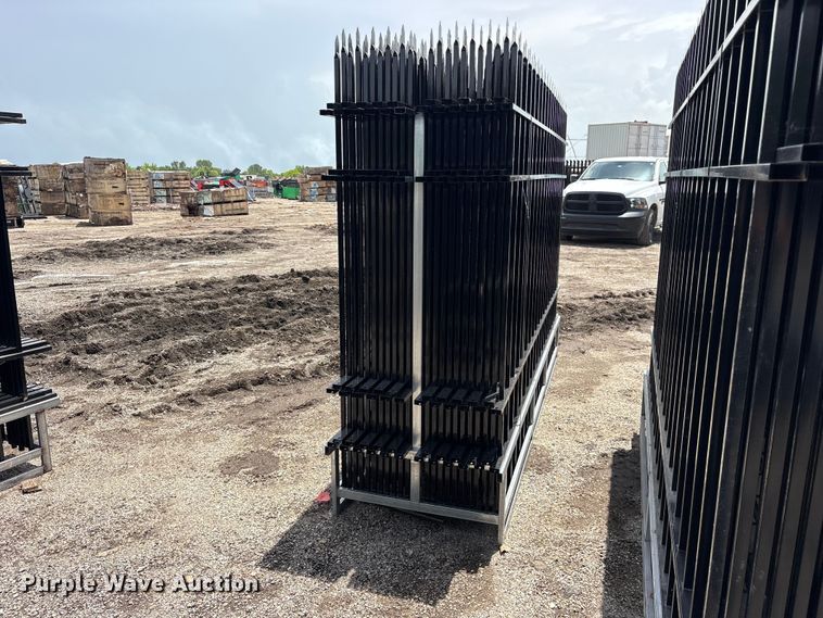 image for item ET0276 (22) 10' Wrought Iron Site Fence 220'