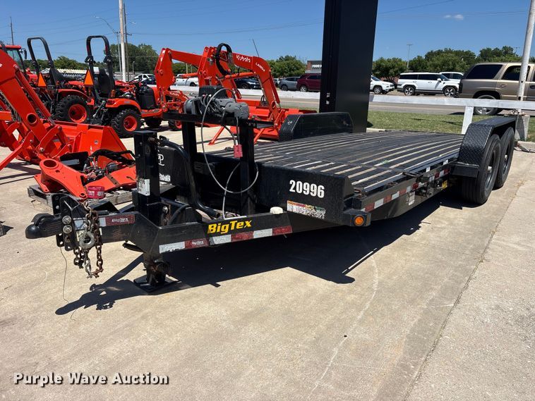 image for item ET0340 2022 Big Tex 14TL-20BK tilt deck equipment trailer