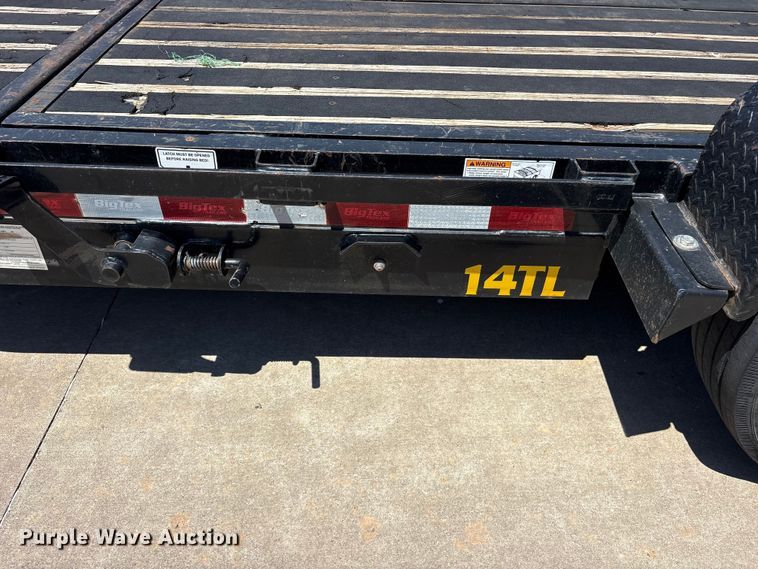 image for item ET0340 2022 Big Tex 14TL-20BK tilt deck equipment trailer