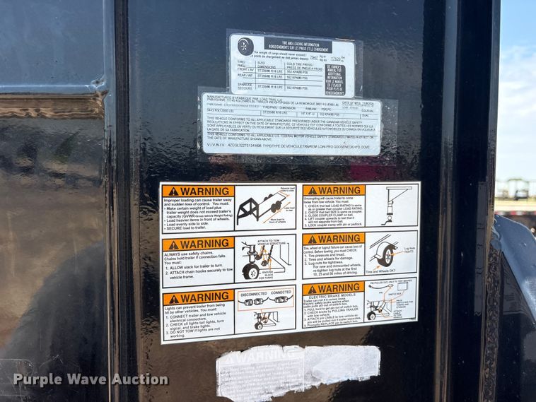 image for item ET0356 2025 Load Trail Low-Pro Gooseneck Hyd Dove equipment trailer