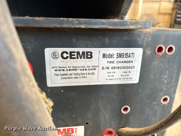 image for item EU5793 Cemb SM915ATI tire machine