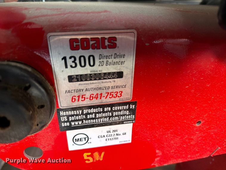 image for item EV2376 Coats 1300 tire balancer