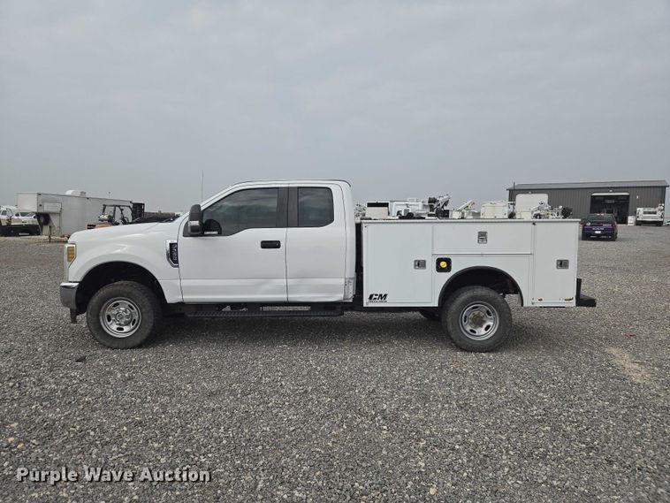 image for item EW0143 2019 Ford F250 Super Duty Ext. Cab utility bed pickup truck