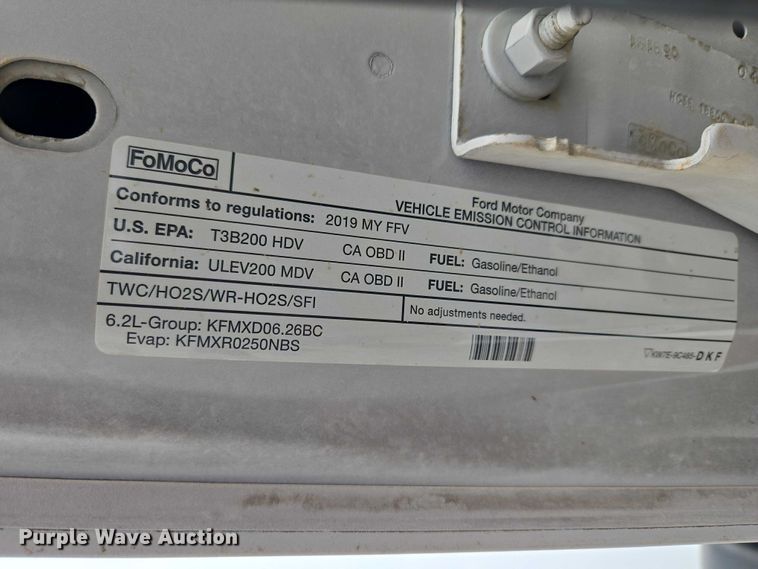 image for item EW0143 2019 Ford F250 Super Duty Ext. Cab utility bed pickup truck
