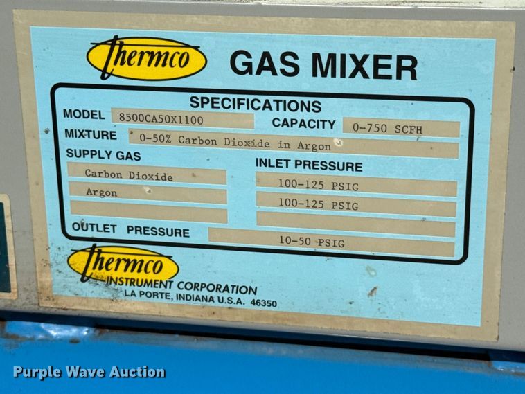 image for item EW4154 Thermco 8500CA50X1100 gas mixing system