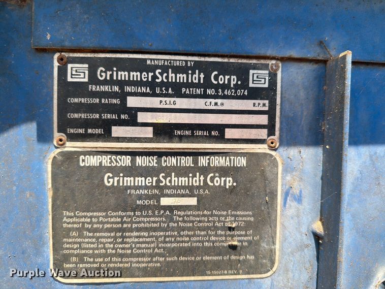 image for item EW8632 Grimmer-Schmidt 175 air compressor