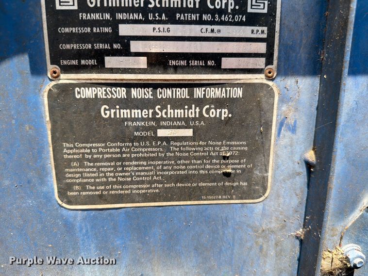 image for item EW8632 Grimmer-Schmidt 175 air compressor
