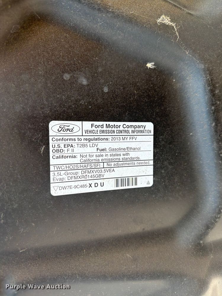image for item EX4047 2013 Ford Taurus Police Interceptor 