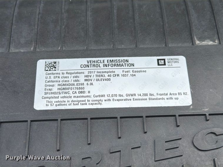 image for item FB4979 2017 Chevrolet Express 4500 box truck
