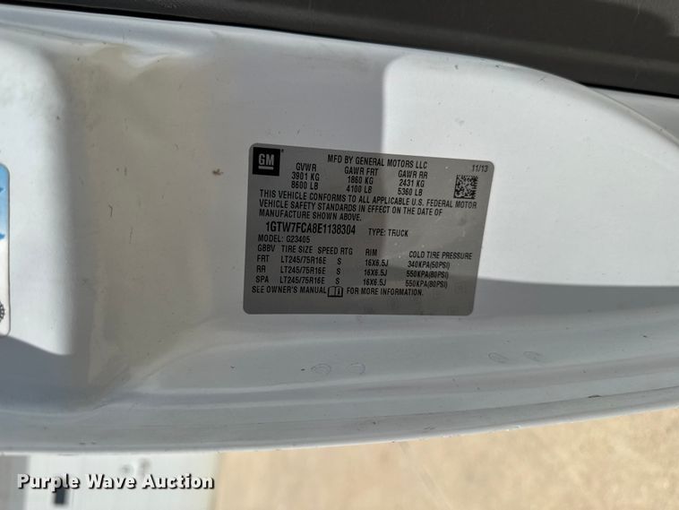 image for item FB5811 2014 GMC Savana G2500 van