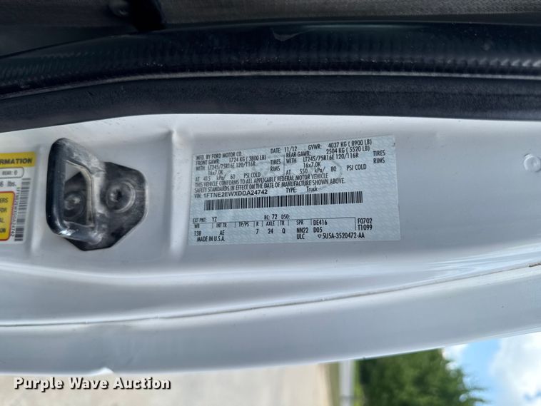 image for item FB5820 2013 Ford E250 van
