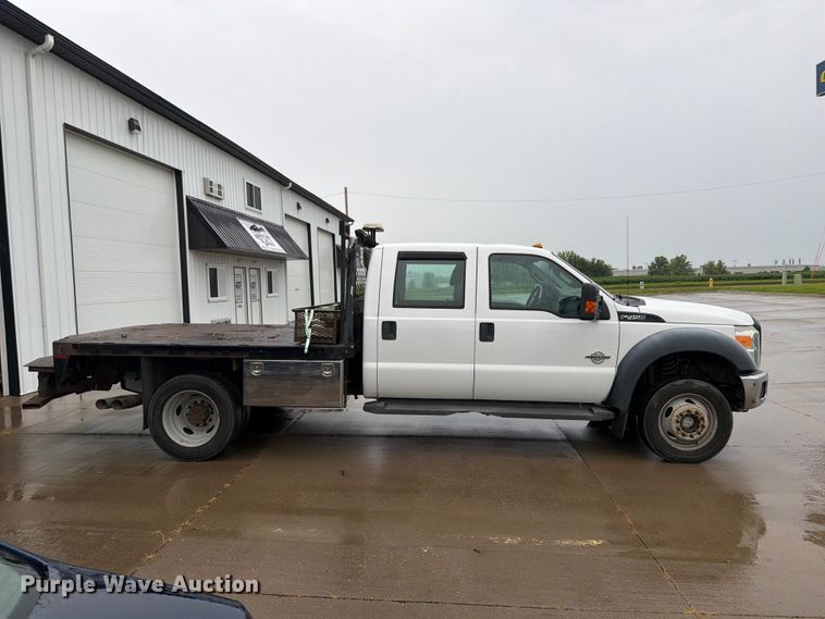 image for item FB5879 2012 Ford F450 Super Duty Crew Cab flatbed truck