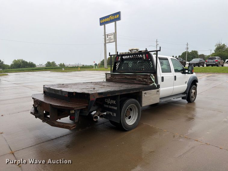 image for item FB5879 2012 Ford F450 Super Duty Crew Cab flatbed truck