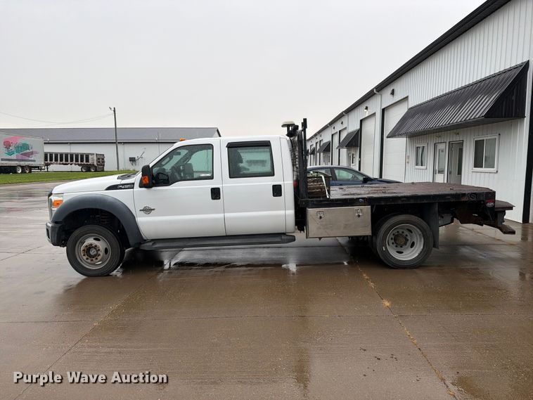 image for item FB5879 2012 Ford F450 Super Duty Crew Cab flatbed truck