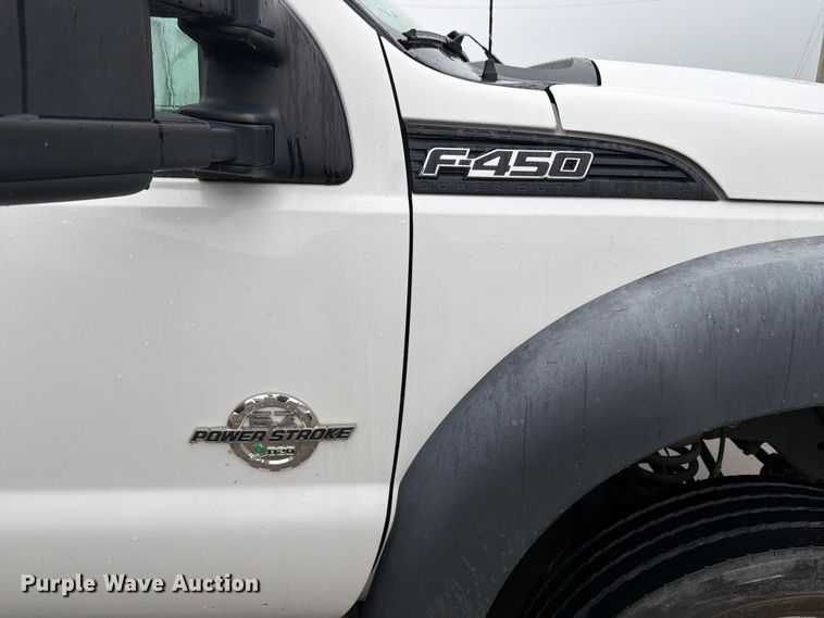 image for item FB5879 2012 Ford F450 Super Duty Crew Cab flatbed truck