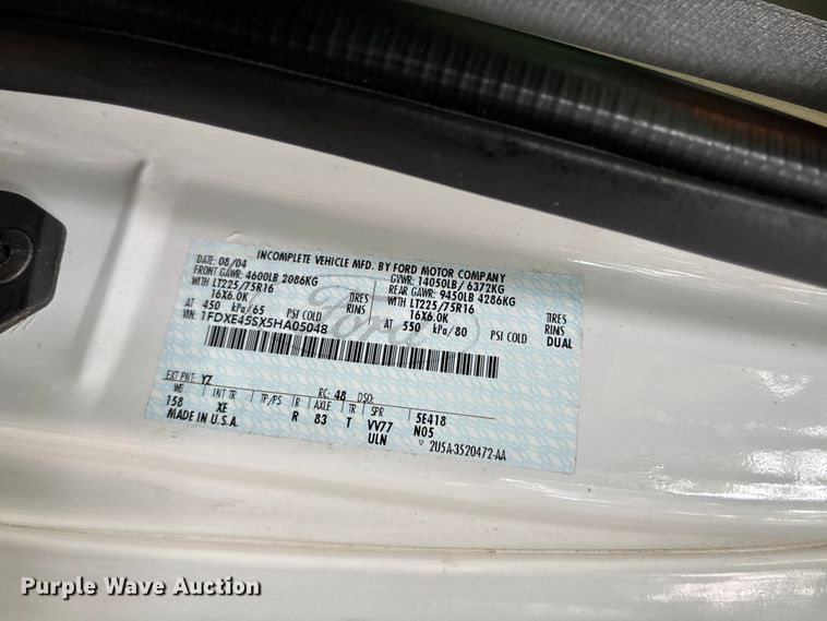 image for item FC1982 2005 Ford E450 Super Duty Atlantis Holiday Rambler RV