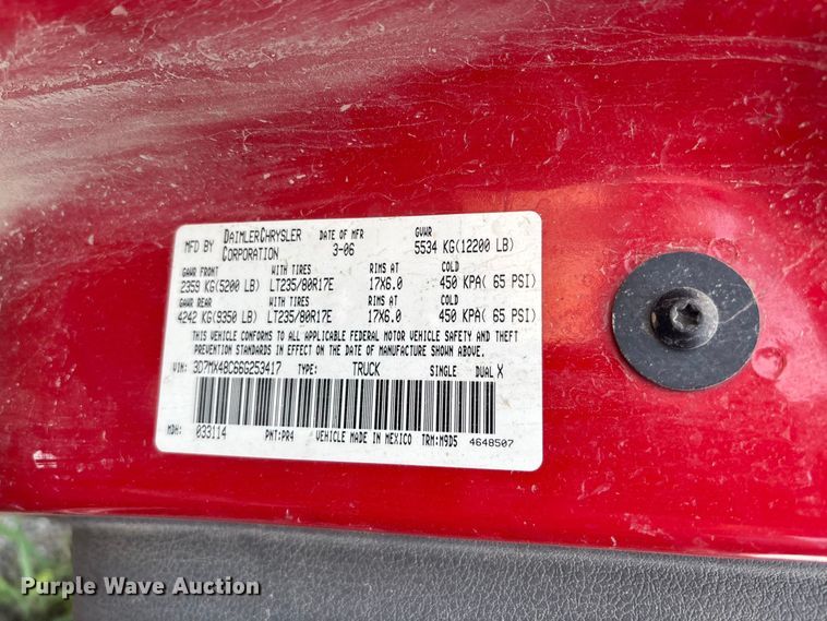 image for item FC1988 2006 Dodge Ram 3500 Ext. Cab pickup truck