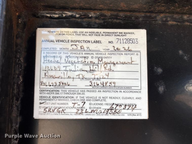 image for item FC2494 2014 Lamar equipment trailer