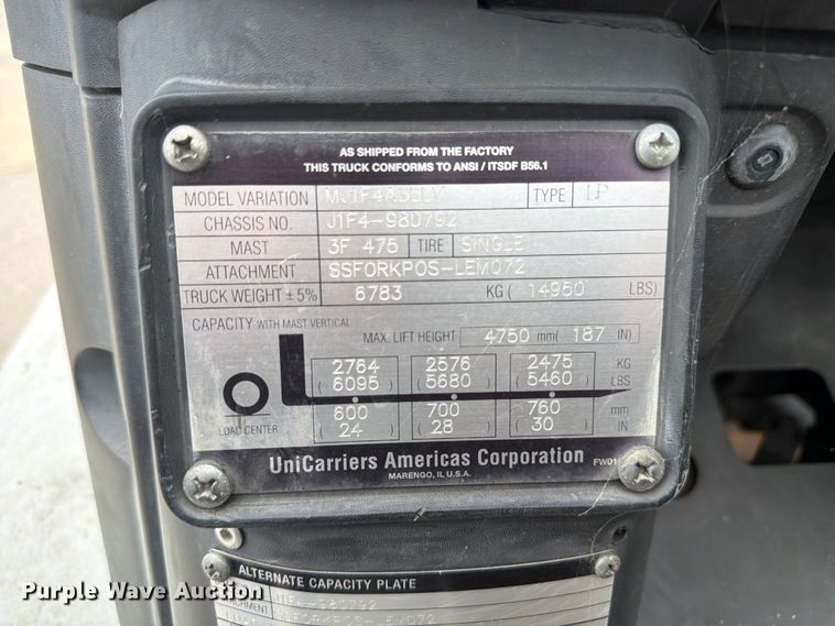 image for item FC3256 2014 Nissan PF80 forklift