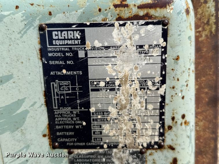 image for item FC4087 Clark C500-45 forklift
