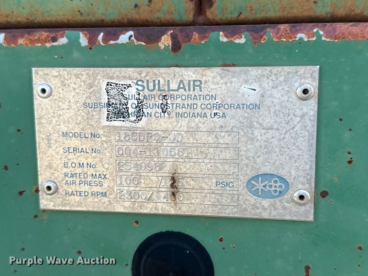 image for item FC4088 Sullair 185Q air compressor