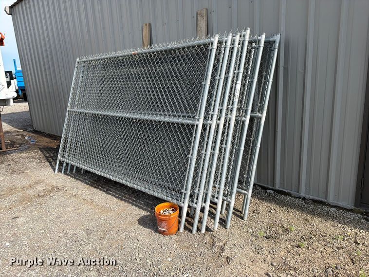 Approximately (12) chain link fence panels