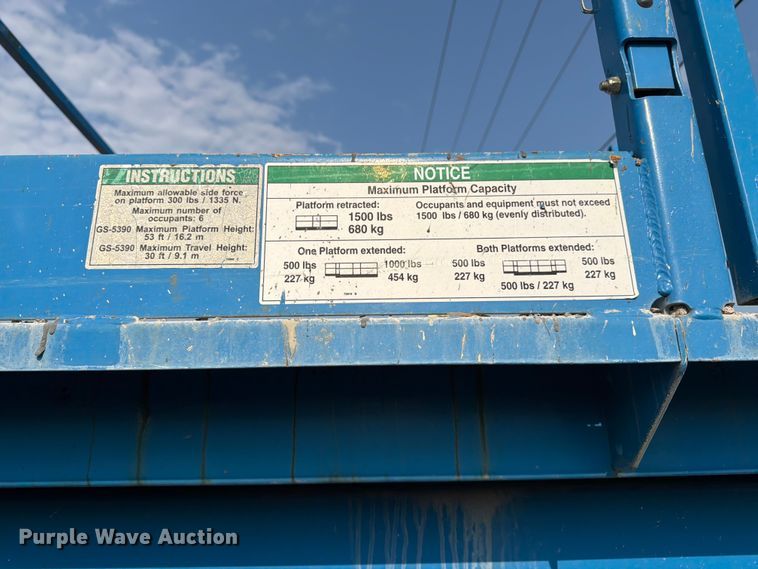 image for item FK3035 2015 Genie GS-5390 scissor lift