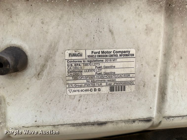 image for item FK4520 2018 Ford F150 Ext. Cab pickup truck
