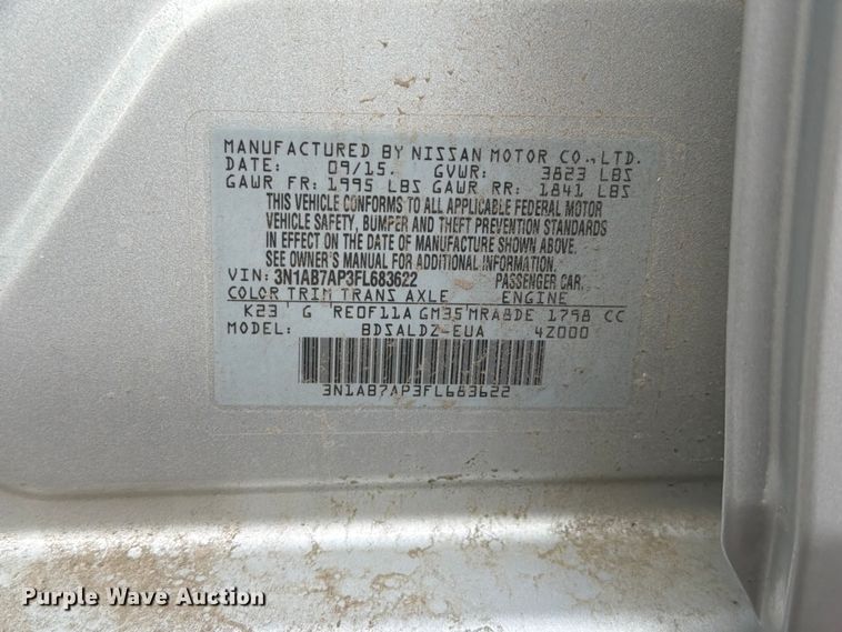 image for item FM7606 2015 Nissan Sentra S 