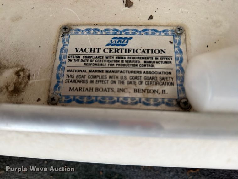 image for item FN2517 1995 Mariah Barchetta boat