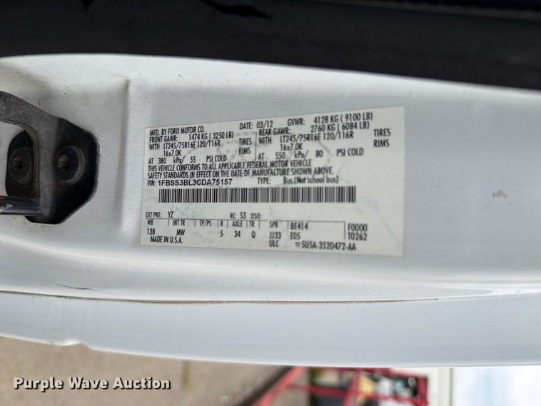 image for item FN5779 2012 Ford E350 Super Duty 