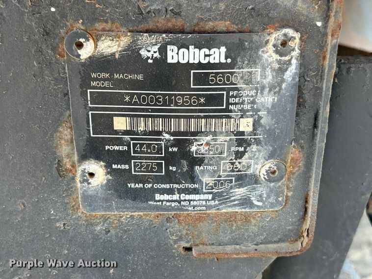 image for item FT6084 2006 Bobcat 5600 utility vehicle