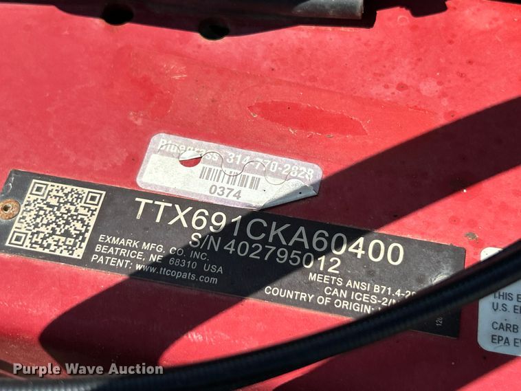 image for item FT6089 2007 eXmark Turf Tracer X Series ZTR lawn mower