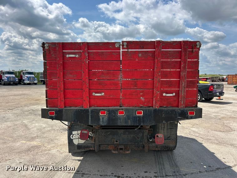 image for item FT6095 2003 Ford F450 Super Duty XL Crew Cab dump flatbed truck