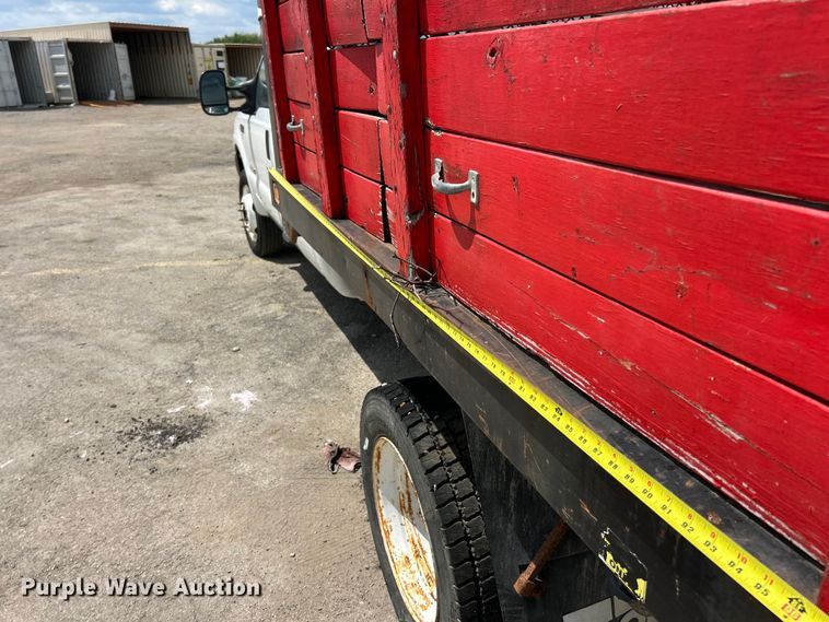 image for item FT6095 2003 Ford F450 Super Duty XL Crew Cab dump flatbed truck