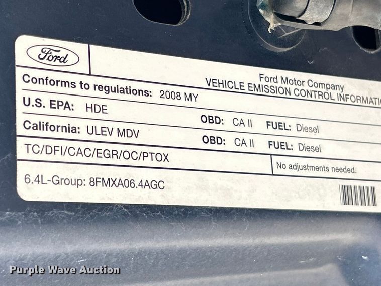 image for item FT6109 2008 Ford F350 Super Duty Lariat Crew Cab pickup truck