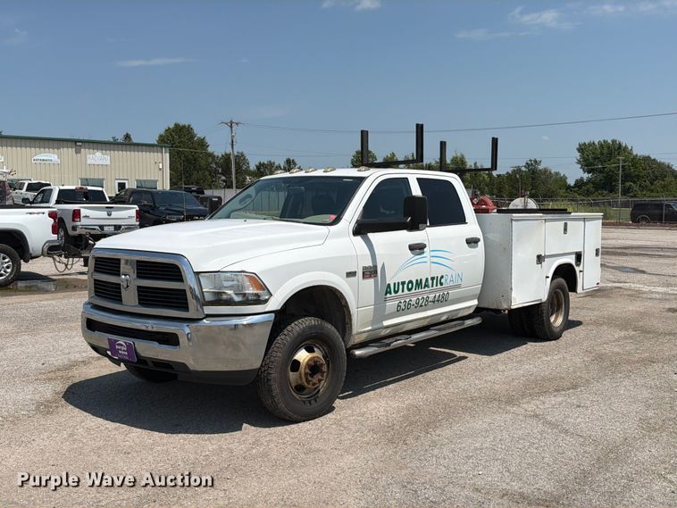 image for item FT6114 2012 Dodge Ram 3500 Crew Cab utility bed pickup truck